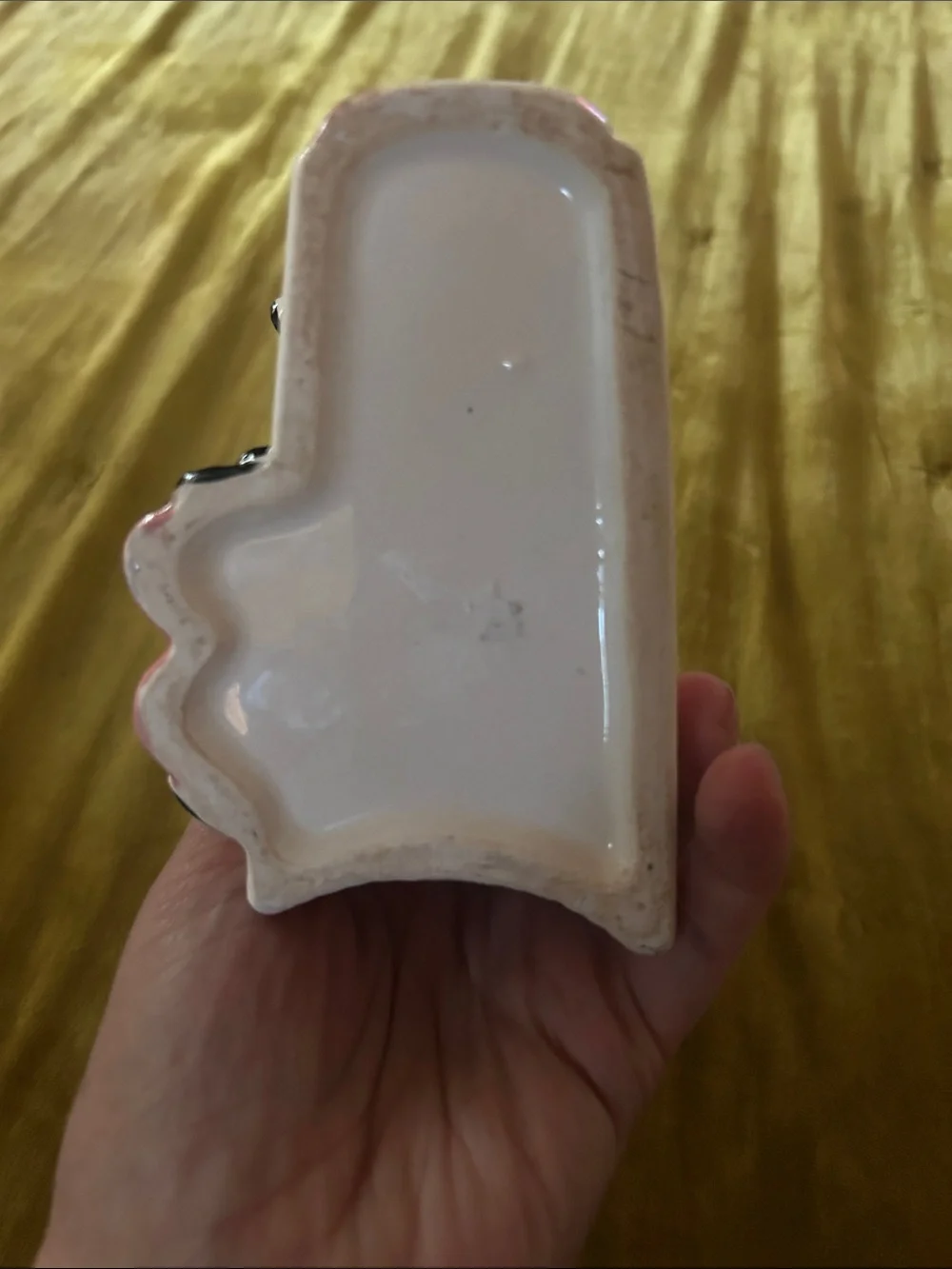 Vintage Ceramic Clown Accent Vase - Pink, Blue, Cream